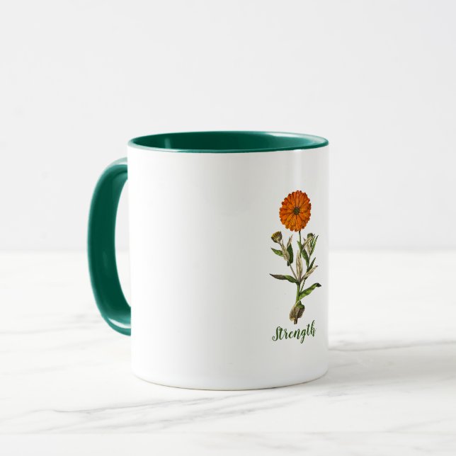 Marigold Strength Inspirational Mugg (Framsida vänster)