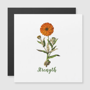 Marigold Strength - inspirationerande magnetkort