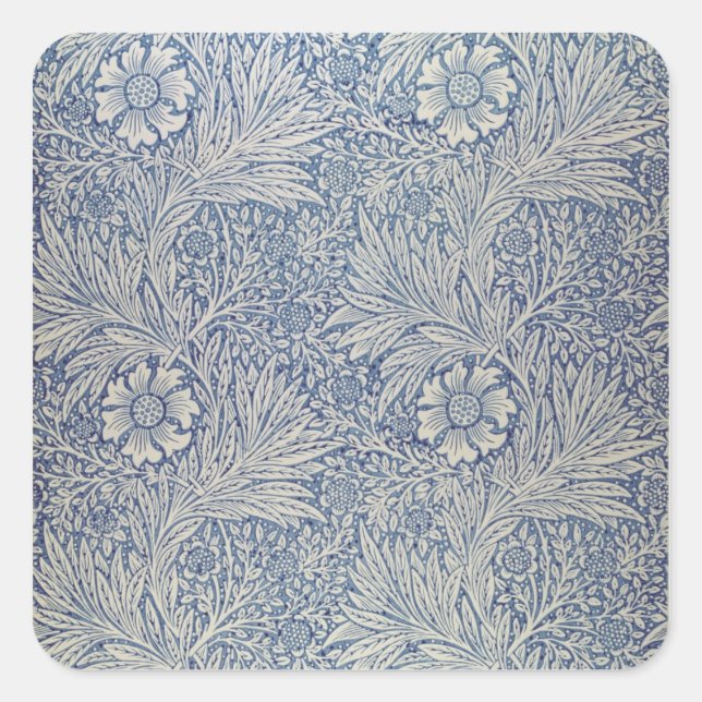 Marigold-tapet, 1875 fyrkantigt klistermärke (Framsida)