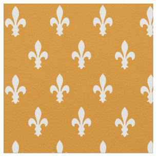 Marigold Victorian Fleur de Lys Fabric Tyg