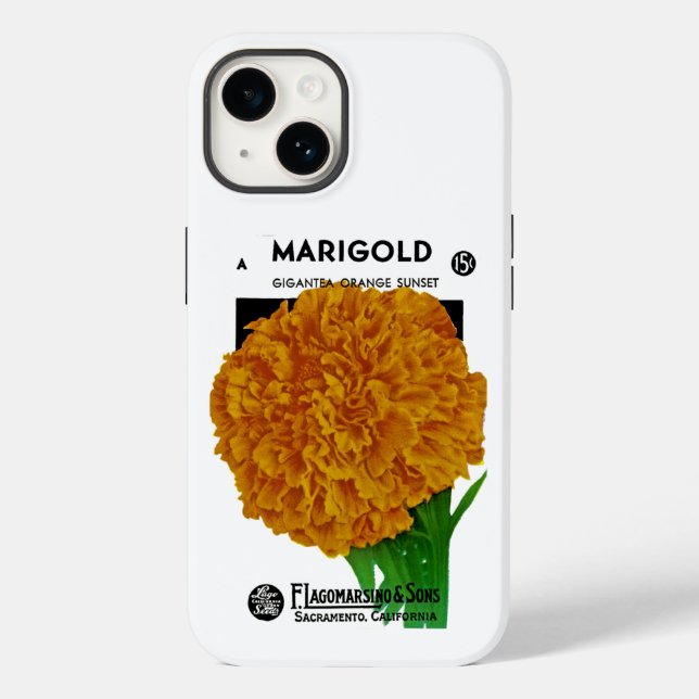 Marigold Vintage Seed Packet Fodral-Mate iphone ca (Baksida)