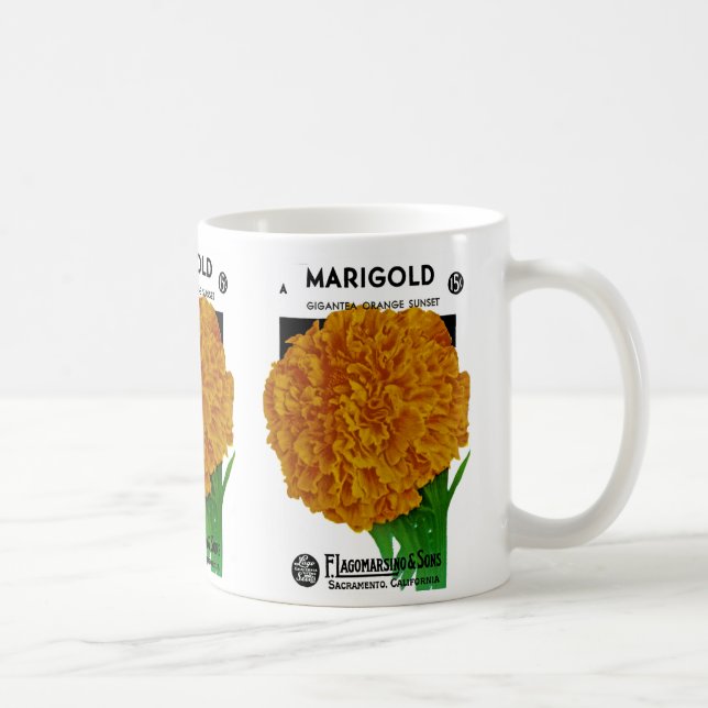 Marigold Vintage Seed Packet Kaffemugg (Höger)
