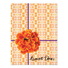 Marigolds and Bee Fototryck