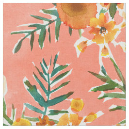 MARIGOLDS GARDEN Lycklig Blommigt Tyg