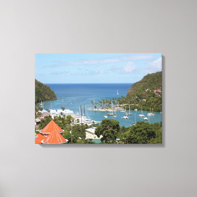 Marigot Bay Saint Lucia Canvastryck (Framsida)