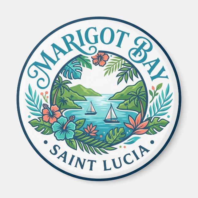 Marigot Bay Saint Lucia Magnet (Framsidan)