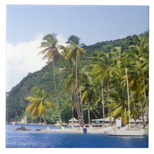 Marigot Bay, St. Lucia, Karibien Kakelplatta