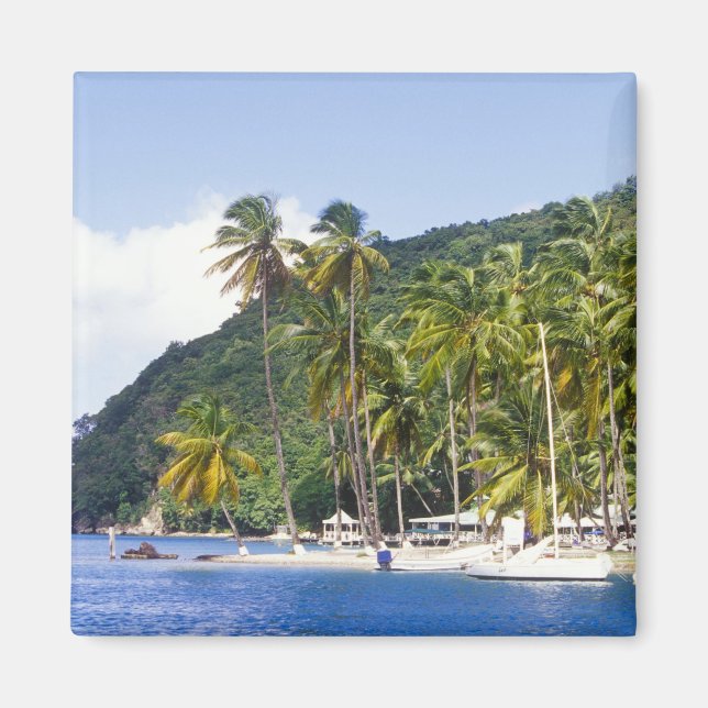 Marigot Bay, St. Lucia, Karibien Magnet (Framsidan)