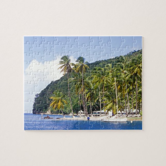 Marigot Bay, St. Lucia, Karibien Pussel (Horisontell)