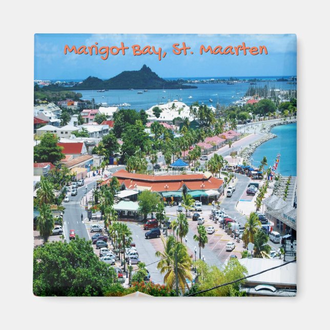 Marigot Bay, St. Maarten Magnet (Framsidan)