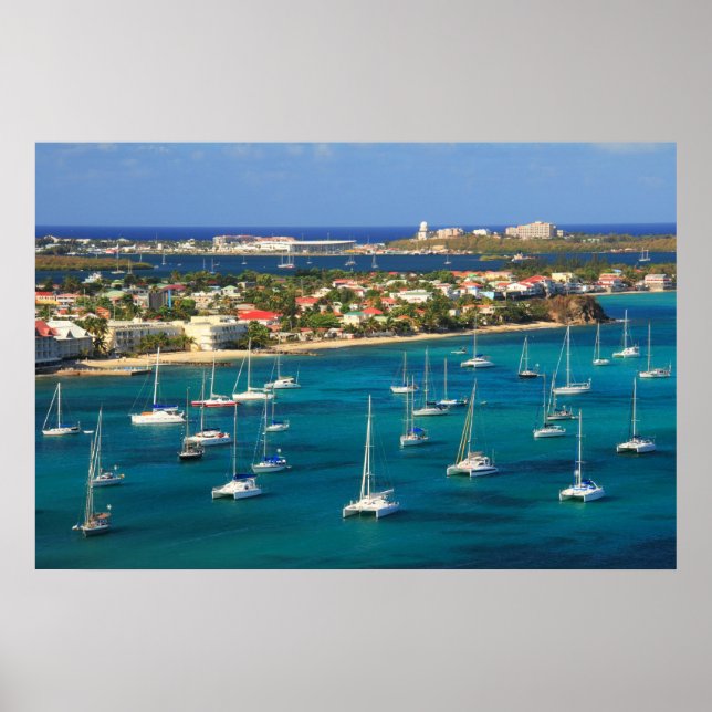 Marigot Harbour Waterfront, St. Martin Poster (Framsidan)