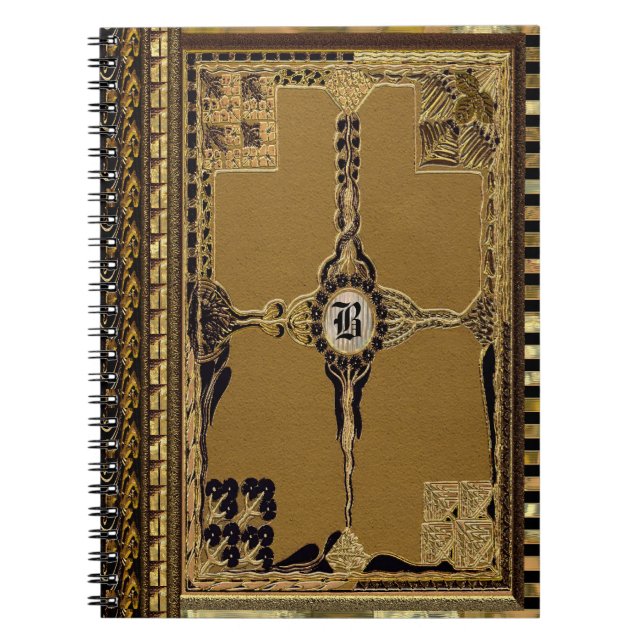 Marilayne Latoire VictorianGoth Monogram Anteckningsbok Med Spiral (Framsidan)