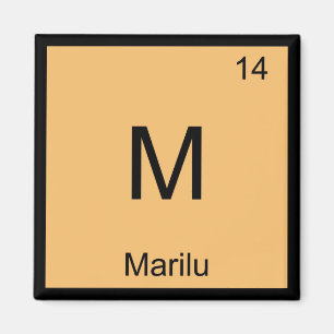 Marilu Namn kemi Inslag Periodic Bord Magnet