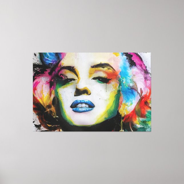 Marilyn Art Premium Wrapped Canvas (glans) (Framsida)