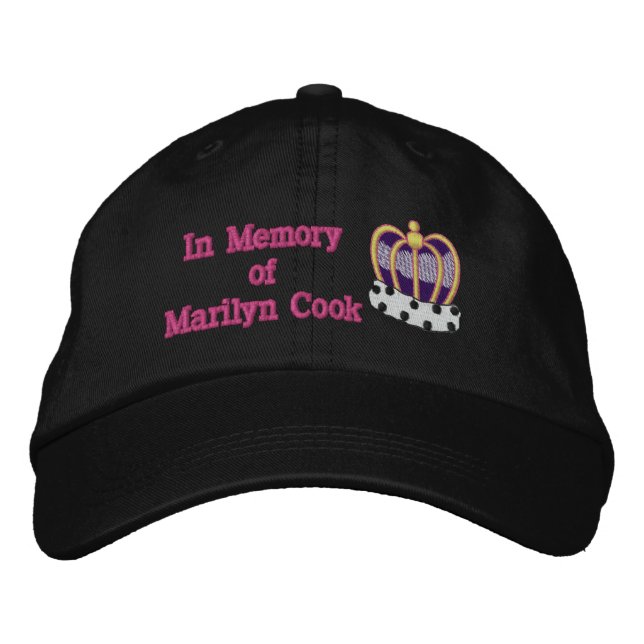 Marilyn Cook Memorial Hat Broderad Keps (Framsida)