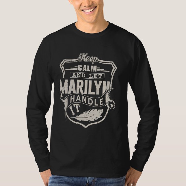 Marilyn First Namn Shirt Marilyn Namn Birthday T Shirt (Framsida)