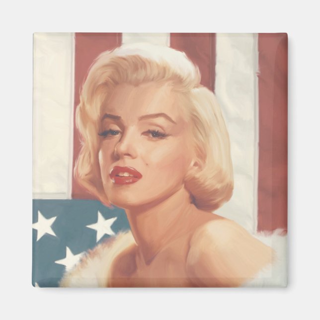 Marilyn Flagga Magnet (Framsidan)