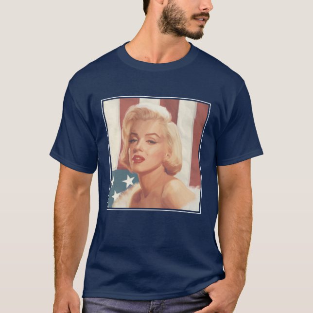 Marilyn Flagga T Shirt (Framsida)