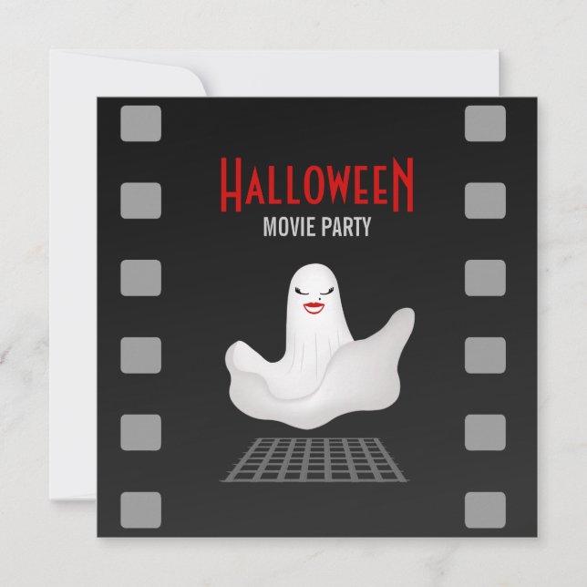 Marilyn Ghost Halloween Movie Party-inbjudan Inbjudningar (Framsida)