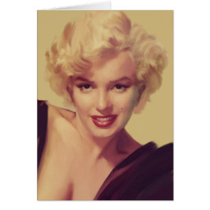 Marilyn i svart hälsningskort