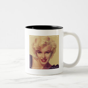 Marilyn i svart Två-Tonad mugg