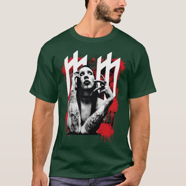 Marilyn Manson retro T Shirt (Framsida)