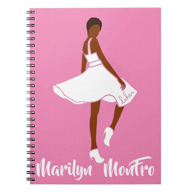 Marilyn MonFRO AFRoCA Afro Afrika Black Woman Anteckningsbok (Framsidan)