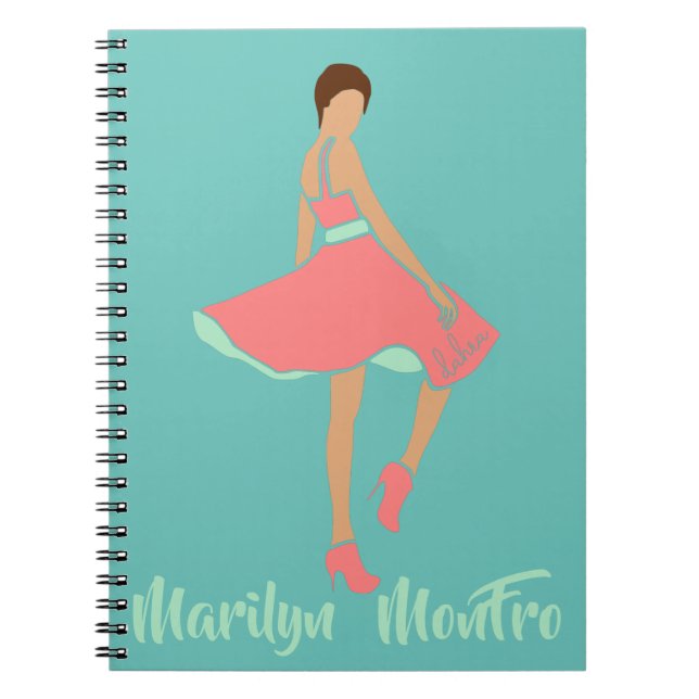 Marilyn MonFRO AFRoCA Afro Afrika Black Woman Anteckningsbok (Framsidan)