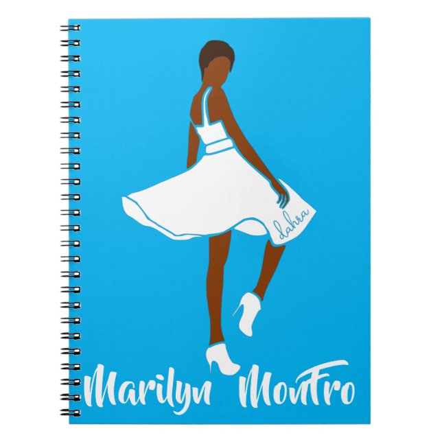Marilyn MonFRO AFRoCA Afro Afrika Black Woman Anteckningsbok (Framsidan)