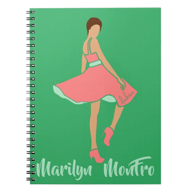 Marilyn MonFRO AFRoCA Afro Afrika Black Woman Anteckningsbok (Framsidan)