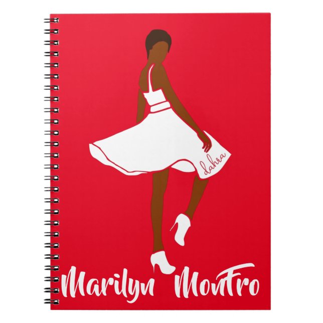 Marilyn MonFRO AFRoCA Afro Afrika Black Woman Anteckningsbok (Framsidan)