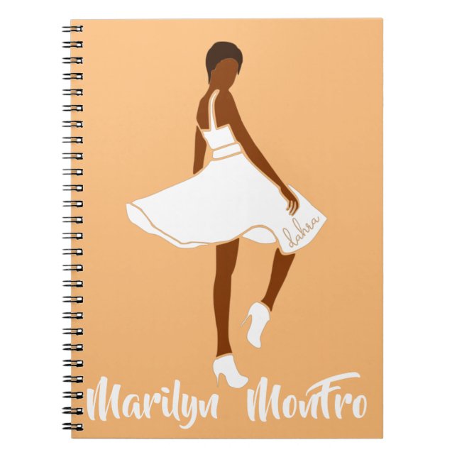 Marilyn MonFRO AFRoCA Afro Afrika Black Woman Anteckningsbok (Framsidan)