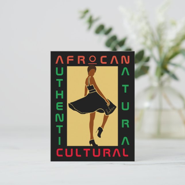 Marilyn MonFRO AFRoCA Afro Afrika Svart Kvinna Vykort (Stående Fram)