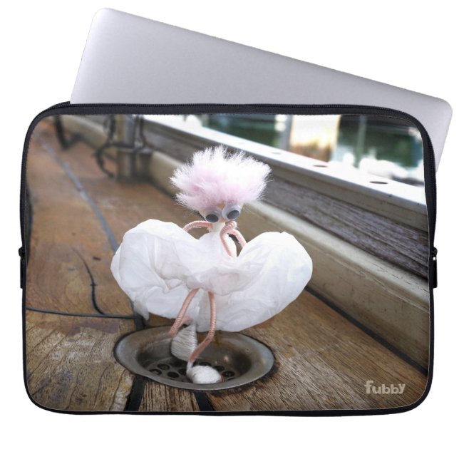 Marilyn Monroe pose in Witte rok Laptop Fodral (Framsidan)