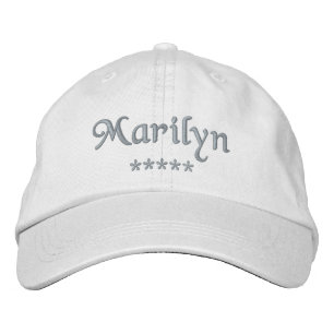 Marilyn Namn Broderad Keps