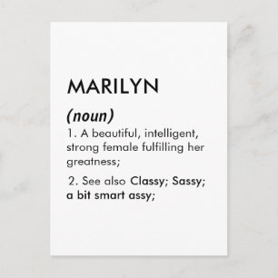 Marilyn namn, Redigerbart namn, Anpassat namn Vykort