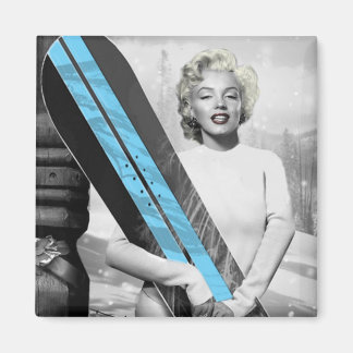 Marilyn Snowboard Magnet