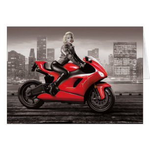Marilyns motorcykel hälsningskort