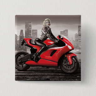Marilyns motorcykel knapp