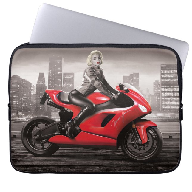 Marilyns motorcykel laptop sleeve (Framsidan)