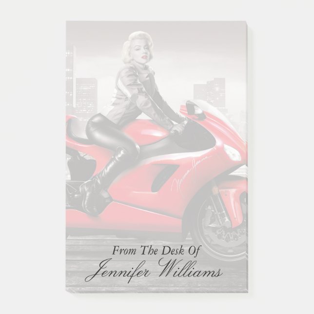 Marilyns motorcykel post-it block (Framsida)