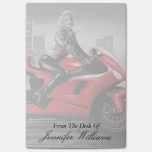 Marilyns motorcykel post-it block