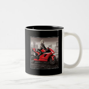 Marilyns motorcykel Två-Tonad mugg