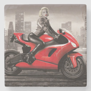 Marilyns motorcykel underlägg sten