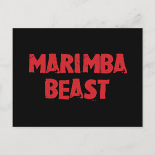 Marimba Beast Postcard Vykort