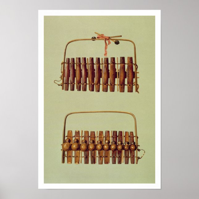 Marimba, front and back view, Sydafrika, från Poster (Framsidan)