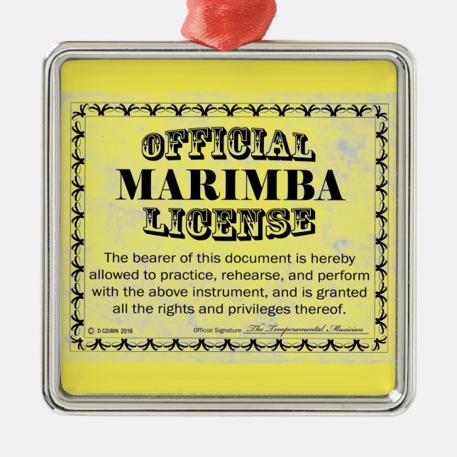 Marimba License Julgransprydnad Metall (Framsidan)