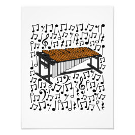 Marimba Musik noter Percussionist Musician Fototryck