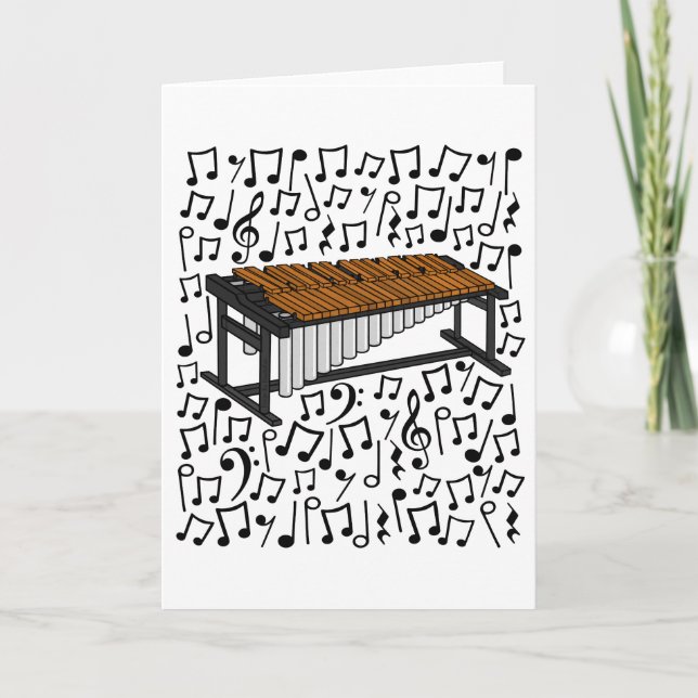 Marimba Musik noter Percussionist Musician Helgkort (Framsida)