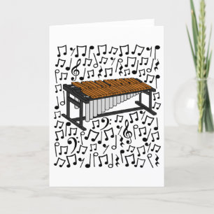 Marimba Musik noter Percussionist Musician Helgkort